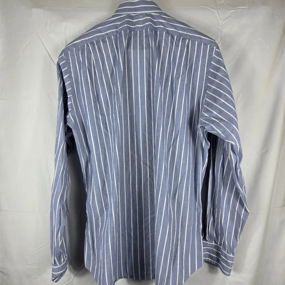 Polo Ralph Lauren Regent Classic Fit Shirt Blue White Stripe Mens 16.5 L 16 1/2